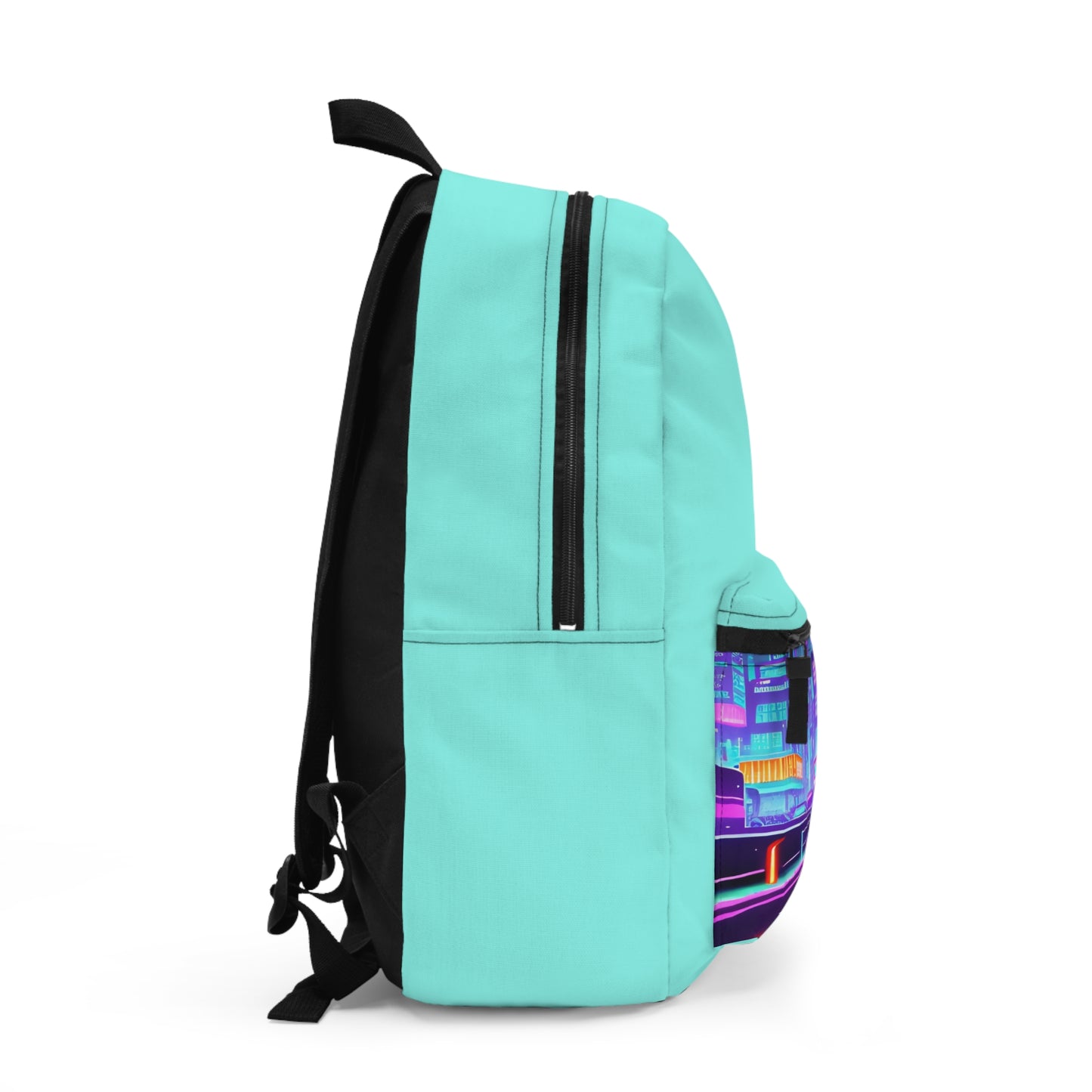 Neon Highway Light Blue Classic Backpack