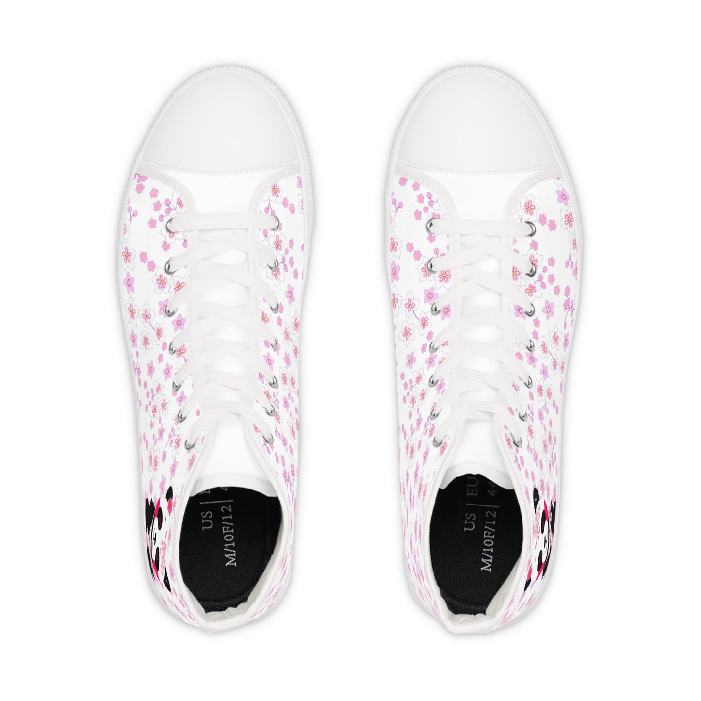 Cherry Blossom Panda White High Top Sneakers