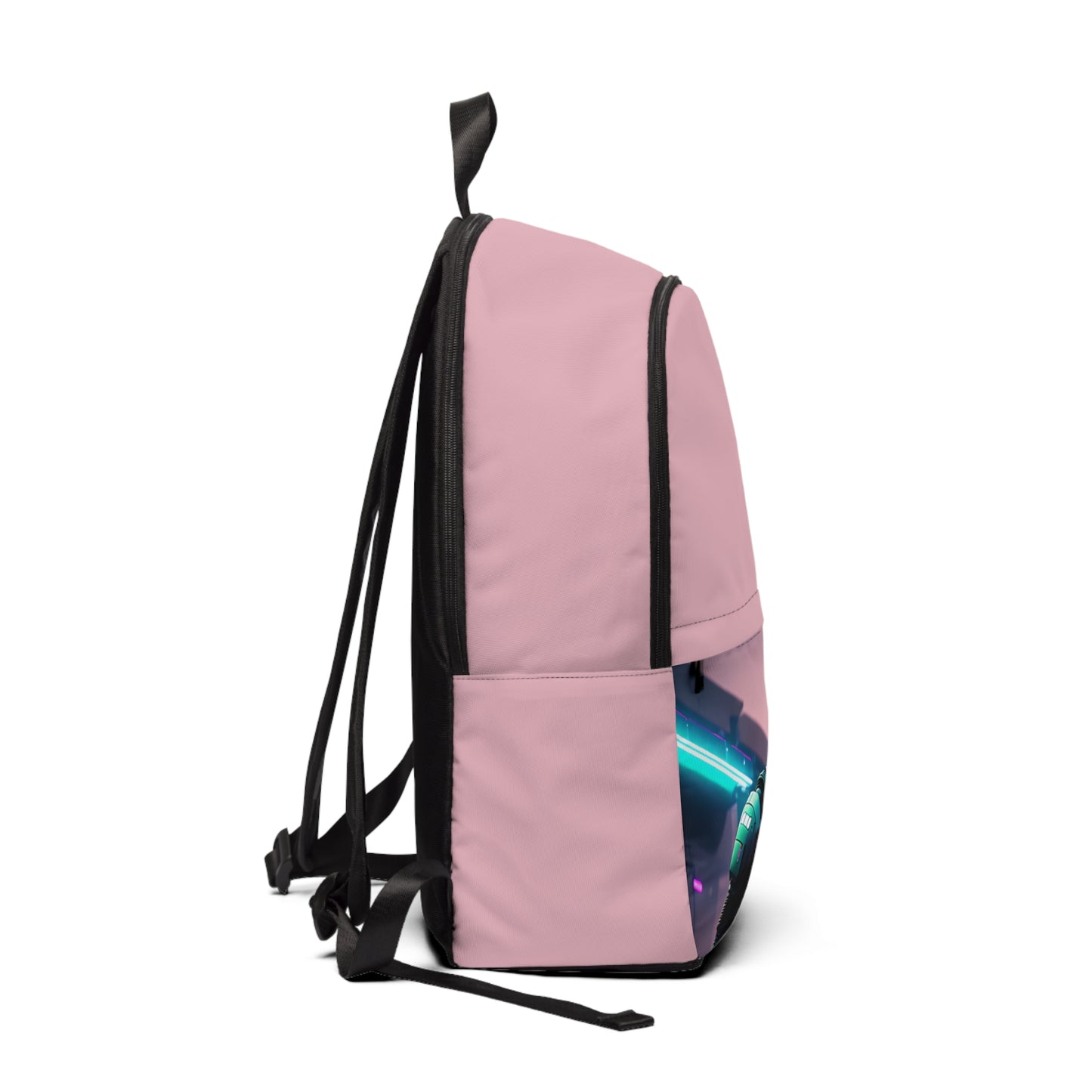 Cyber Soldier Unisex Light Pink Fabric Backpack