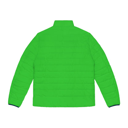AWEROZME Lime Green Puffer Jacket (AOP)
