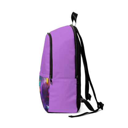 Blue Mask Cowboy Bright Purple Unisex Fabric Backpack