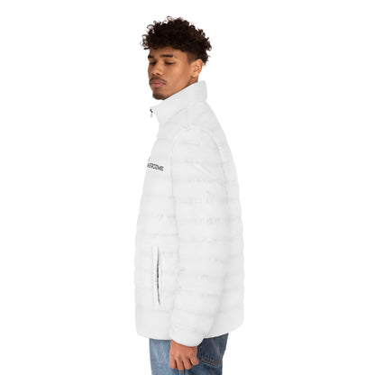 AWEROZME White Puffer Jacket (AOP)