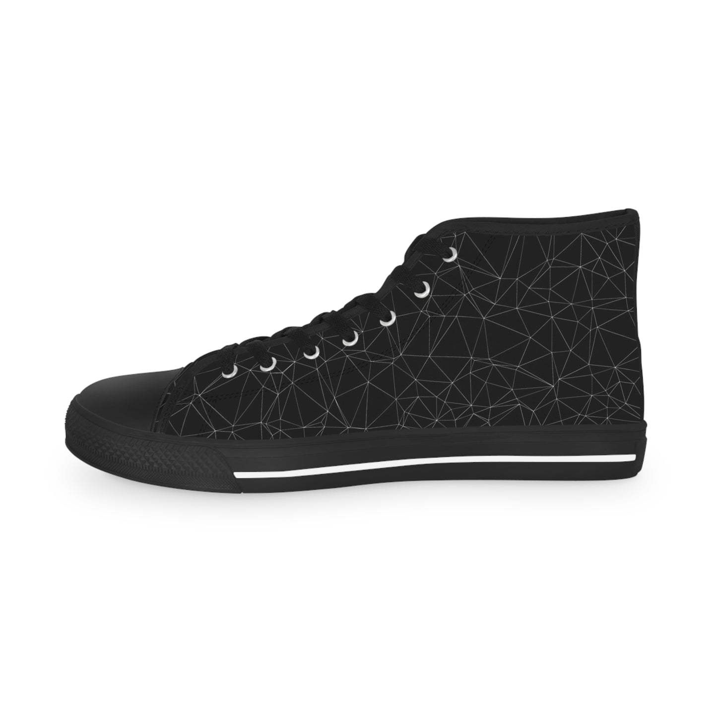 Polygon Link Black High Top Sneakers