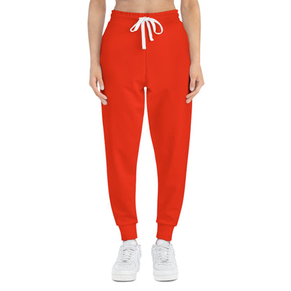 Golden Eye Dragon Hot Red Athletic Joggers (AOP)