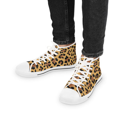 Leopard Pattern Double Design High Top Sneakers