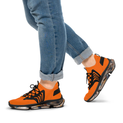 Neon Orange Mesh Sneakers