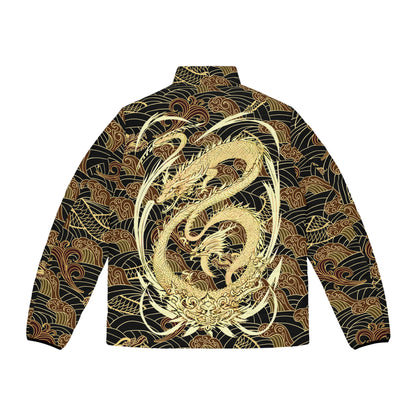 Golden Dragon Puffer Jacket (AOP)