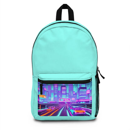 Neon Highway Light Blue Classic Backpack