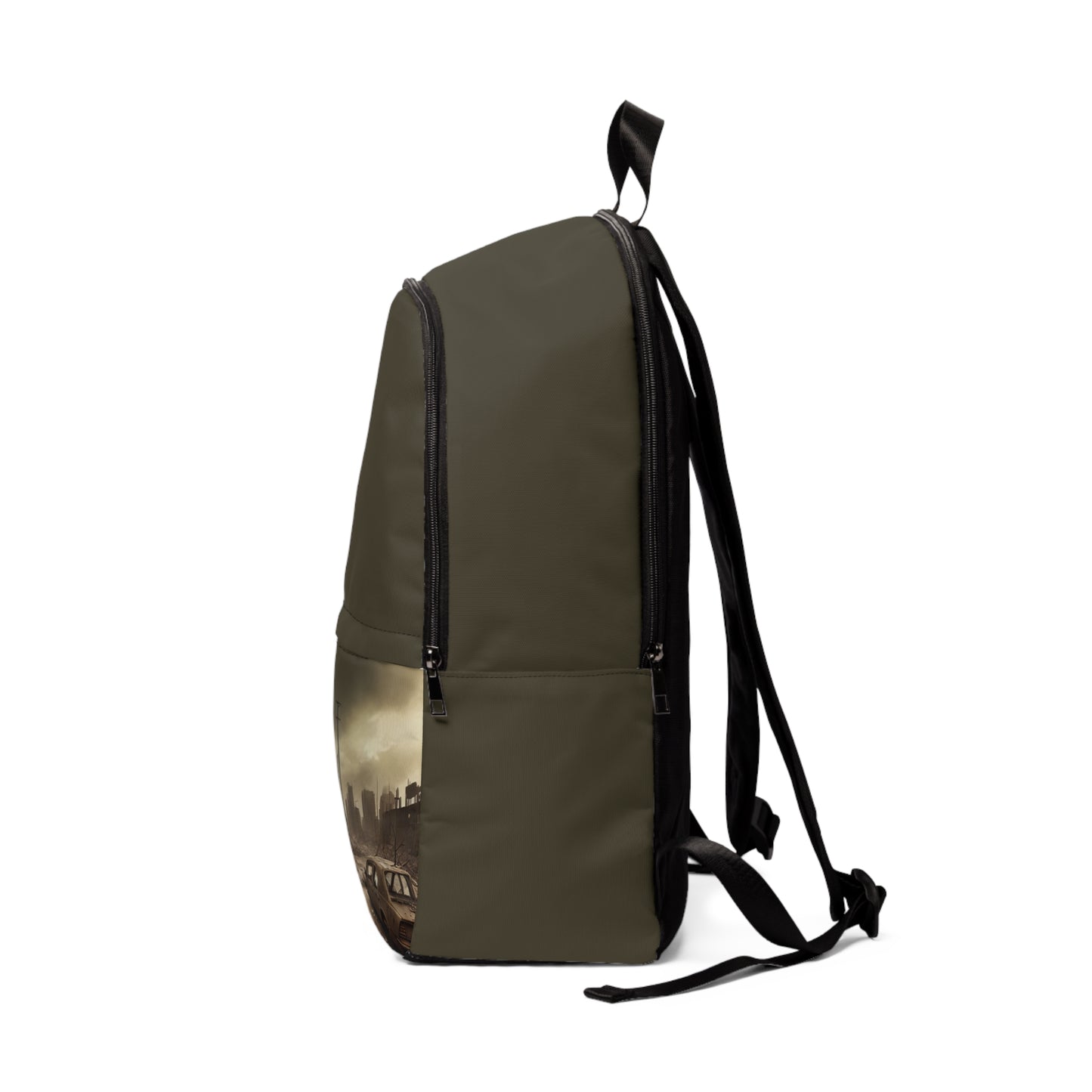 Post-Apocalyptic Unisex Fabric Dark Grey Backpack