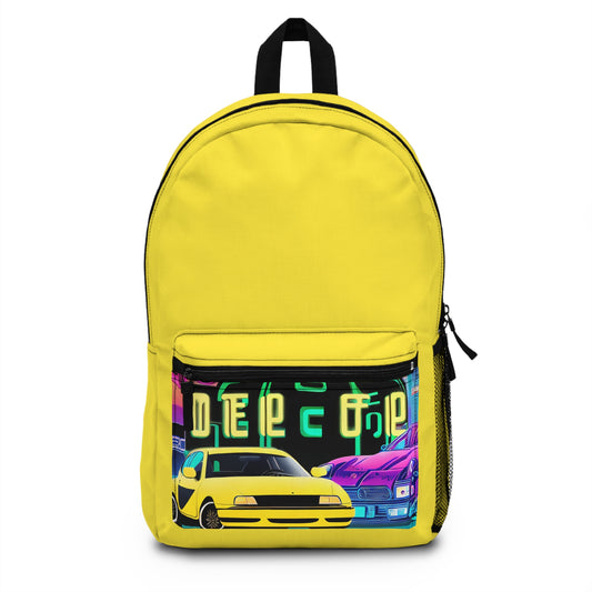 Neon Cars Yellow Classic Backpack