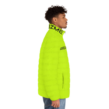 Minimalist Area-51 Neon Yellow Puffer Jacket (AOP)
