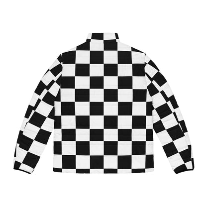 Checker Chess Pattern Puffer Jacket (AOP)