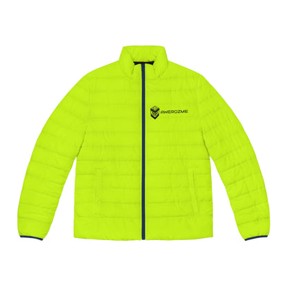 AWEROZME Neon Yellow Puffer Jacket (AOP)